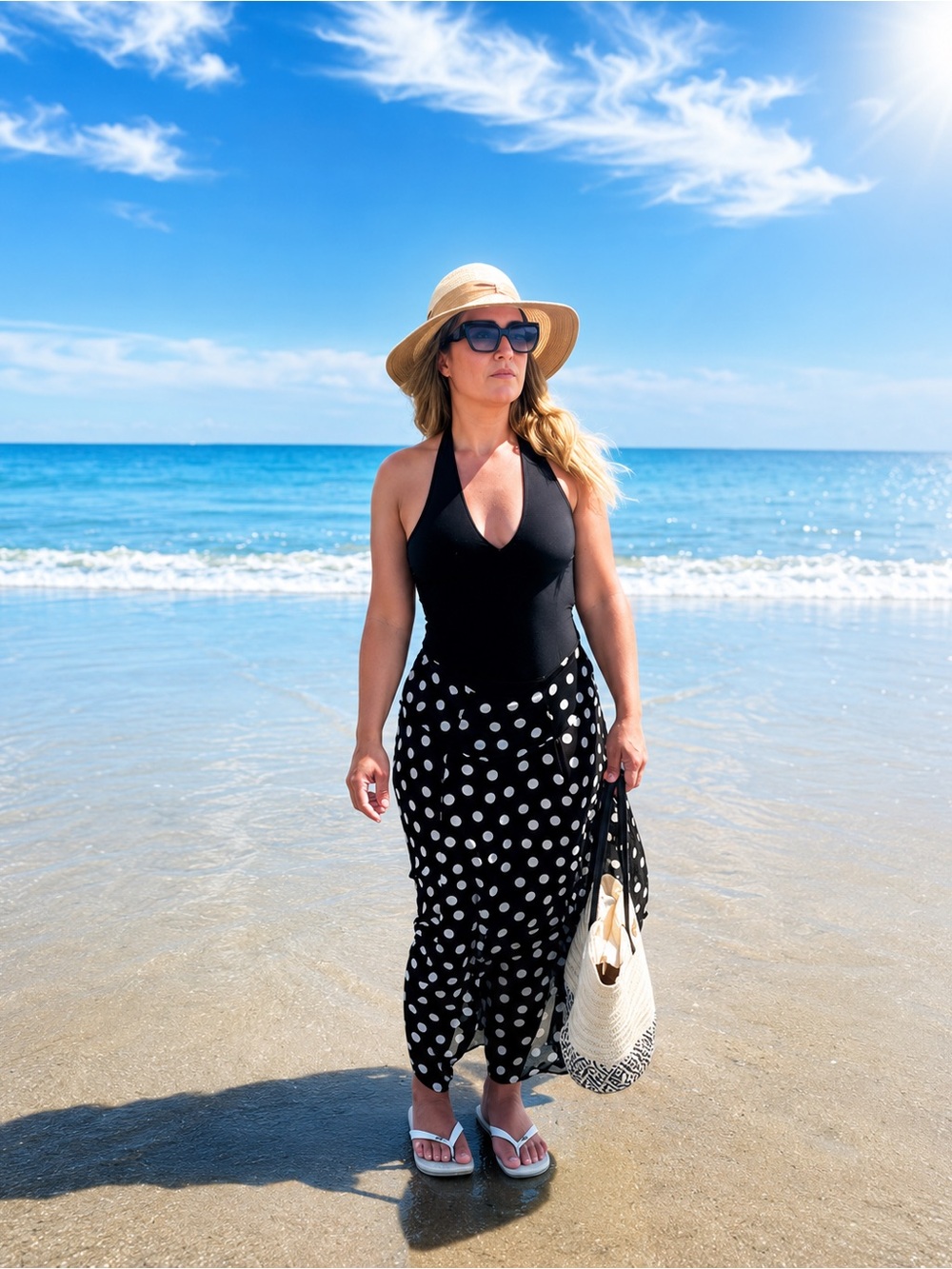 VIRAL ZARA POLKA DOT HALTER VACATION DRESS SIZE S and M 
🚨NO DISCOUNT - Picture 7 of 16